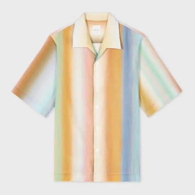 PAUL SMITH OVERSIZED 'SMITH STRIPE' LYOCELL-COTTON SHIRT MULTICOLOUR