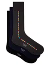 Paul Smith Mens Central Signature Stripe Socks Three Pack In Black