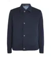 Paul Smith Dark Navy Two-ply Hopsack Wool Wadded Harrington Jacket Blue In Navy