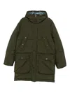 Paul Smith Padded Parka Coat In Green