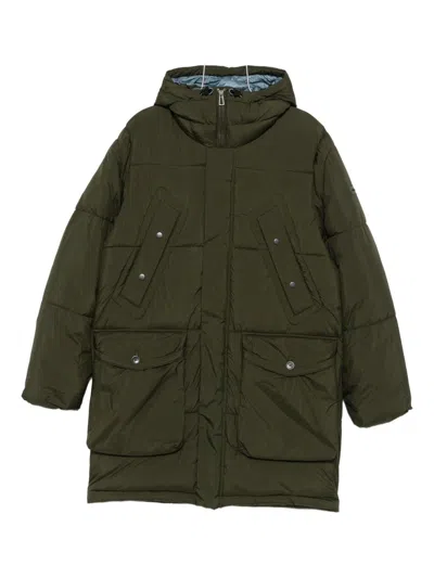 Paul Smith Padded Parka Coat In Green