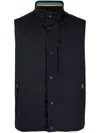 Paul Smith Padded Press-stud Fastening Vest In Black