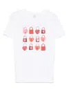 Paul Smith Locks Crew Neck Graphic Print Short Sleeves In White