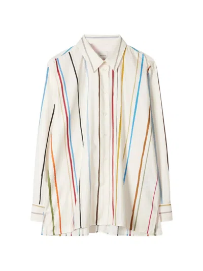 Paul Smith Painted Stripe Shirt In Multi