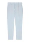 Paul Smith Pale Blue Linen Trousers In White