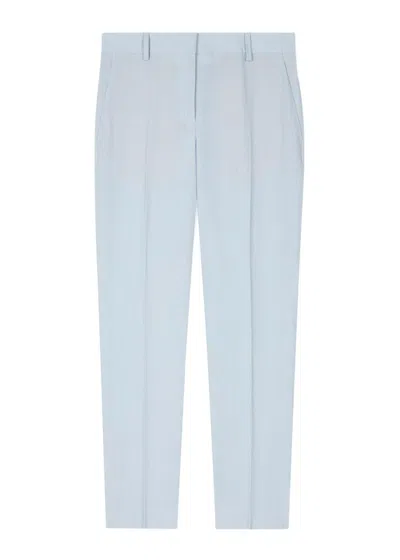 Paul Smith Pale Blue Linen Trousers In White