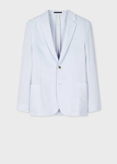 Paul Smith Pale Blue Linen Unlined Blazer