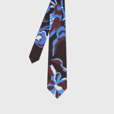 Paul Smith Pale Blue Silk 'bohemia' Tie Purple