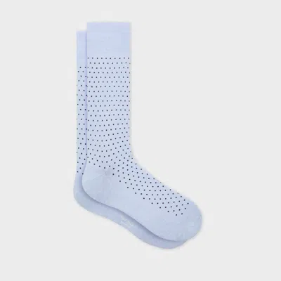 Paul Smith Pale Blue Wool Polka Dot Socks