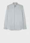 Paul Smith Pale Blue Yarn-dye Brushed Cotton Twill Shirt In Blue