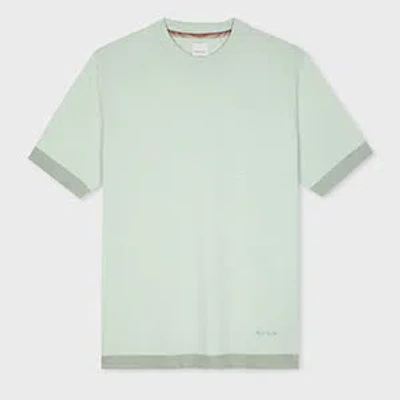 Paul Smith Pale Green Lyocell-cotton Knitted T-shirt
