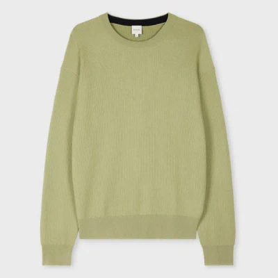 Paul Smith Pale Green Merino Wool Ribbed Sweater