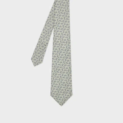 Paul Smith Pale Green Silk Floral Tie
