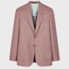 Paul Smith Pale Red Check Wool Buggy-lined Blazer In Red