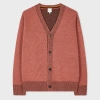 Paul Smith Pale Red Lambswool Cardigan Pink In Pink