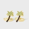 Paul Smith Palm Tree Cufflinks Multicolour In Pattern