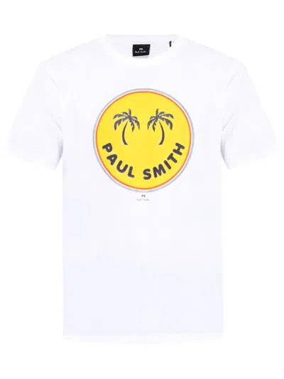 PAUL SMITH PAUL SMITH PALM TREES COTTON T-SHIRT