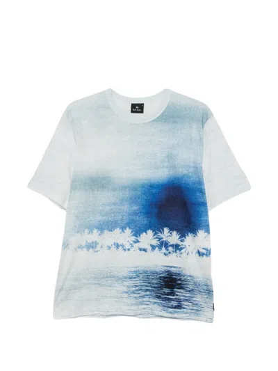Paul Smith Palm-tree-print T-shirt In Black