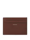 Paul Smith Panel Leather Cardholder In Brown
