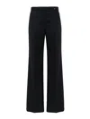 Paul Smith Flared Cotton Trousers In Azul Oscuro