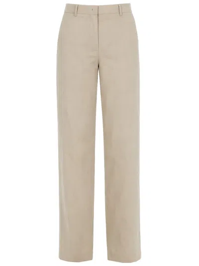 Paul Smith Elegant Linen Trousers For Women In Brown