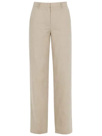 Paul Smith Neutrals Wide-leg Clean Front Chinos In Brown