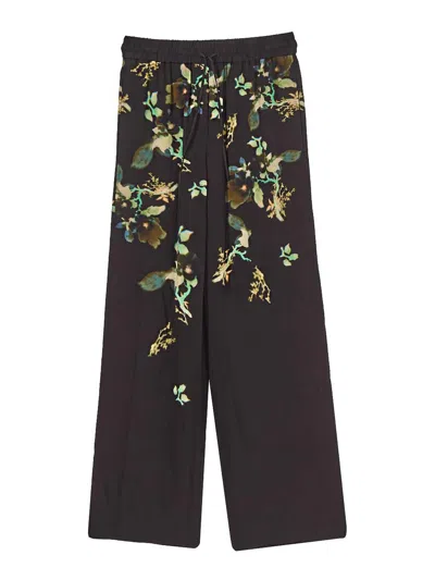 Paul Smith Pantaloni Lens Blur Botanical In Black