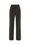 Paul Smith Embroidered Wide Leg Stretch Pants In Black