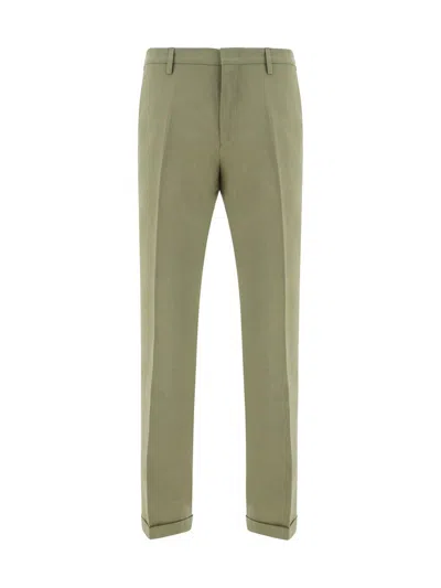 Paul Smith Khaki Four-pocket Trousers In Green