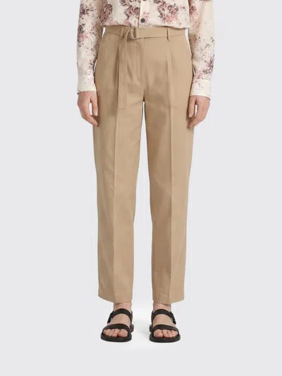 Paul Smith Wide Leg Lyocell Trousers In Nude
