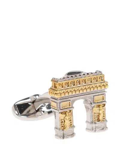 Paul Smith Paris Souvenir Cufflinks In Gold