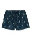 Paul Smith Mens Parrot Print Swim Shorts In Blue