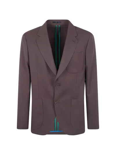 Paul Smith Patch-pocket Blazer In Brown