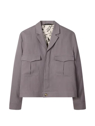 Paul Smith Patch-pocket Jacket In Gray