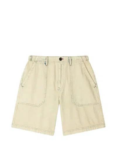 Paul Smith Patch-pockets Cotton Shorts In Gold