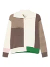 Paul Smith Patchwork Cardigan In Brown