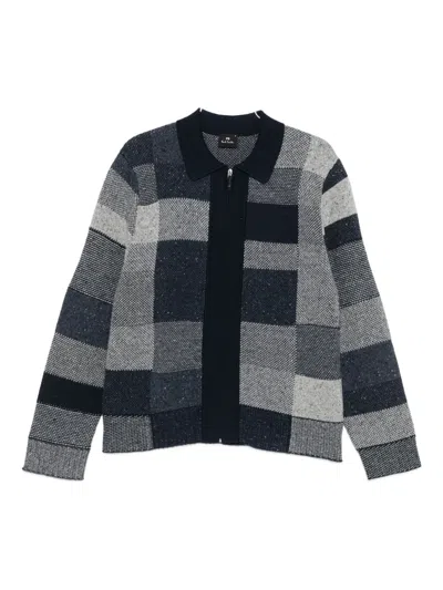 Paul Smith Patchwork-design Zip-up Cardigan In Multi
