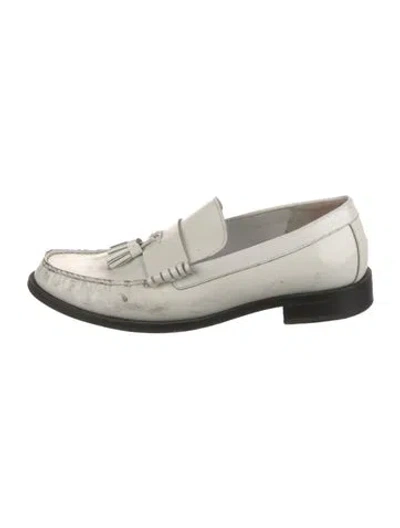 Pre-owned Paul Smith Patent Leather Dress Loafers In White