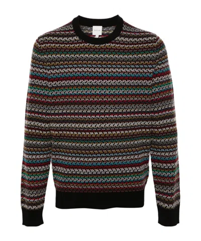 PAUL SMITH PATTERN-INTARSIA KNITTED JUMPER