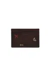 Paul Smith Patterned Card Holder In Brown