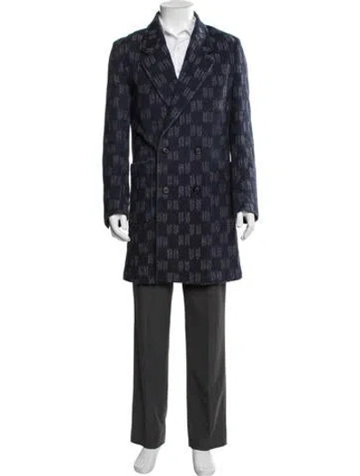 Pre-owned Paul Smith Patterned Coat In Blue