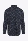 Paul Smith Men's Regular Fit Shirt With All-over Print In Blue