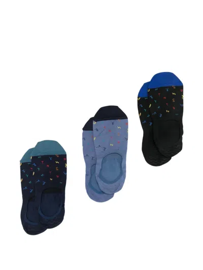 Paul Smith Patterned Socks (set Of Three) In Blue