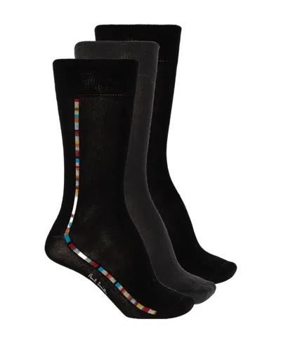 Paul Smith Patterned Socks Three-pack In Black