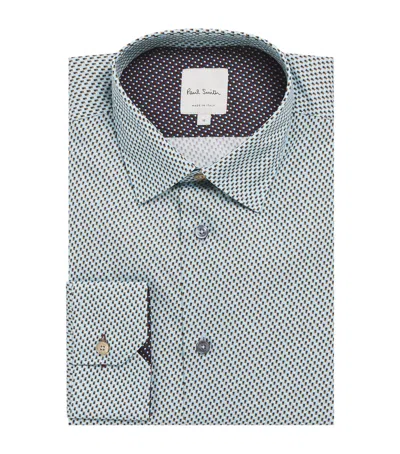 Paul Smith Patterned Tailored-fit Shirt In Blue