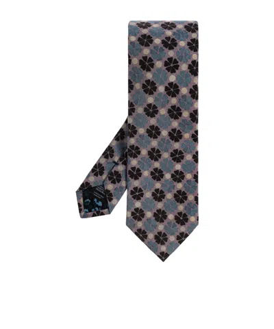 Paul Smith Patterned Tie In Black