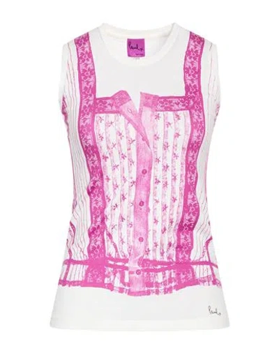 Paul Smith Paul X By  Woman Top Purple Size S Cotton In White