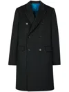 Paul Smith Dark Green Wool-cashmere Blend Double Breasted Overcoat In Grün