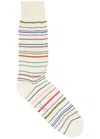 Paul Smith Pencil Stripe Cotton-blend Socks In Multicoloured
