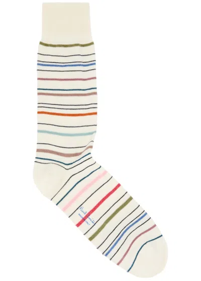 Paul Smith Pencil Stripe Cotton-blend Socks In Multicoloured